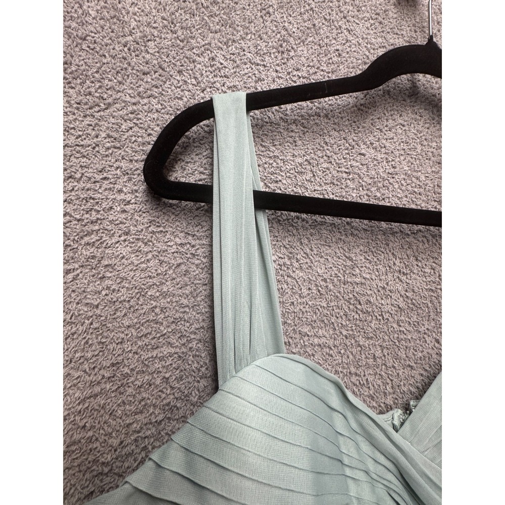 Birdy Grey Sage Green Pleated Bridesmaid Maxi Dress L NWT Romantic Fairy - Picture 9 of 16